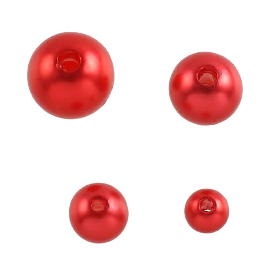 12 Pack: Pearl Plastic Round Beads by Bead Landing